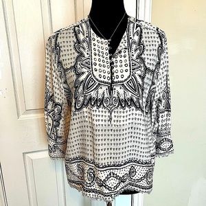 Anthropologie’s Maeve Fringed Boho Top, Size XS